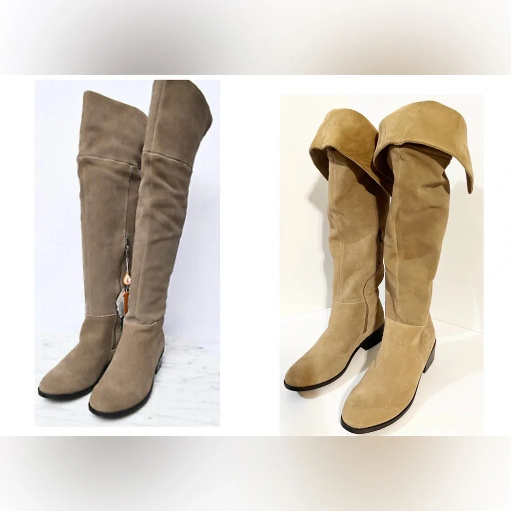 NEW SPORTO Felicia Waterproof Over Knee Suede Insulated Tan Boots Thermal
